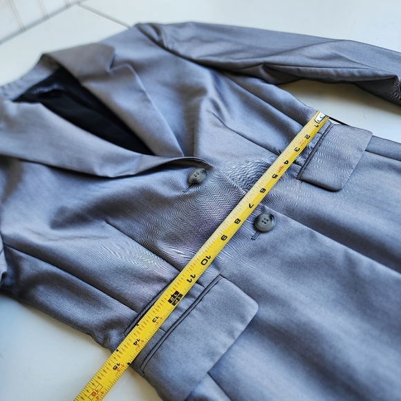 Bloomingdale’s Tahari ASL Womens Silver Gray Jacket Blazer Classic Sz 2 - Picture 12 of 12